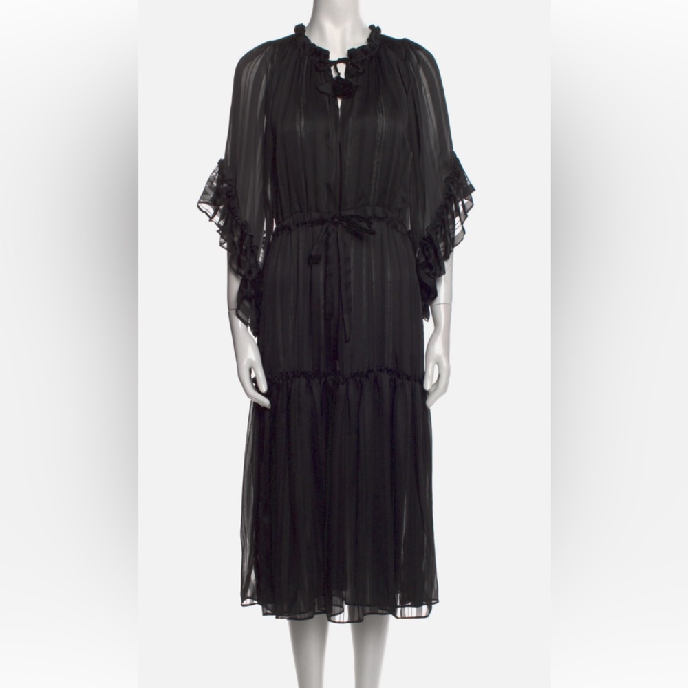 Misa Los Angeles Black Mock Neck Dress XS